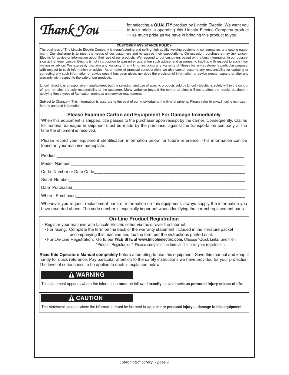 Lincoln Electric IM775 Cobramatic K2259-1 User Manual | Page 10 / 44