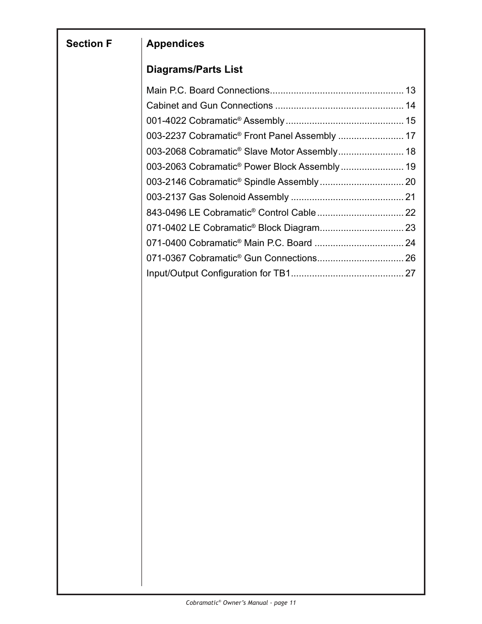 Lincoln Electric IM775 Cobramatic K2259-1 User Manual | Page 21 / 44