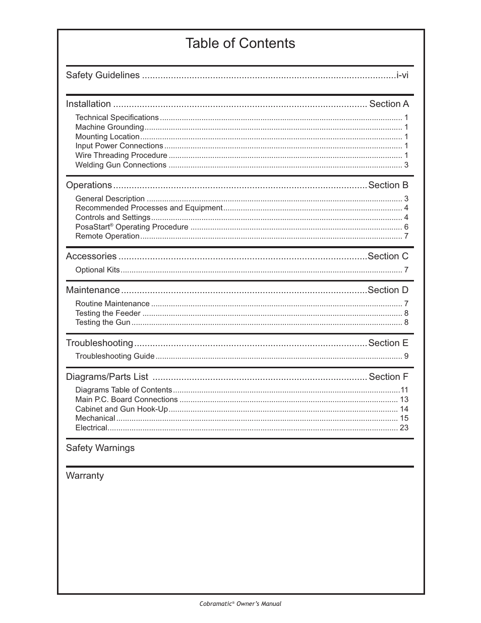 Lincoln Electric IM775 Cobramatic K2259-1 User Manual | Page 3 / 44