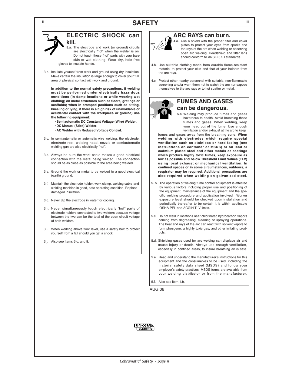 Lincoln Electric IM775 Cobramatic K2259-1 User Manual | Page 6 / 44