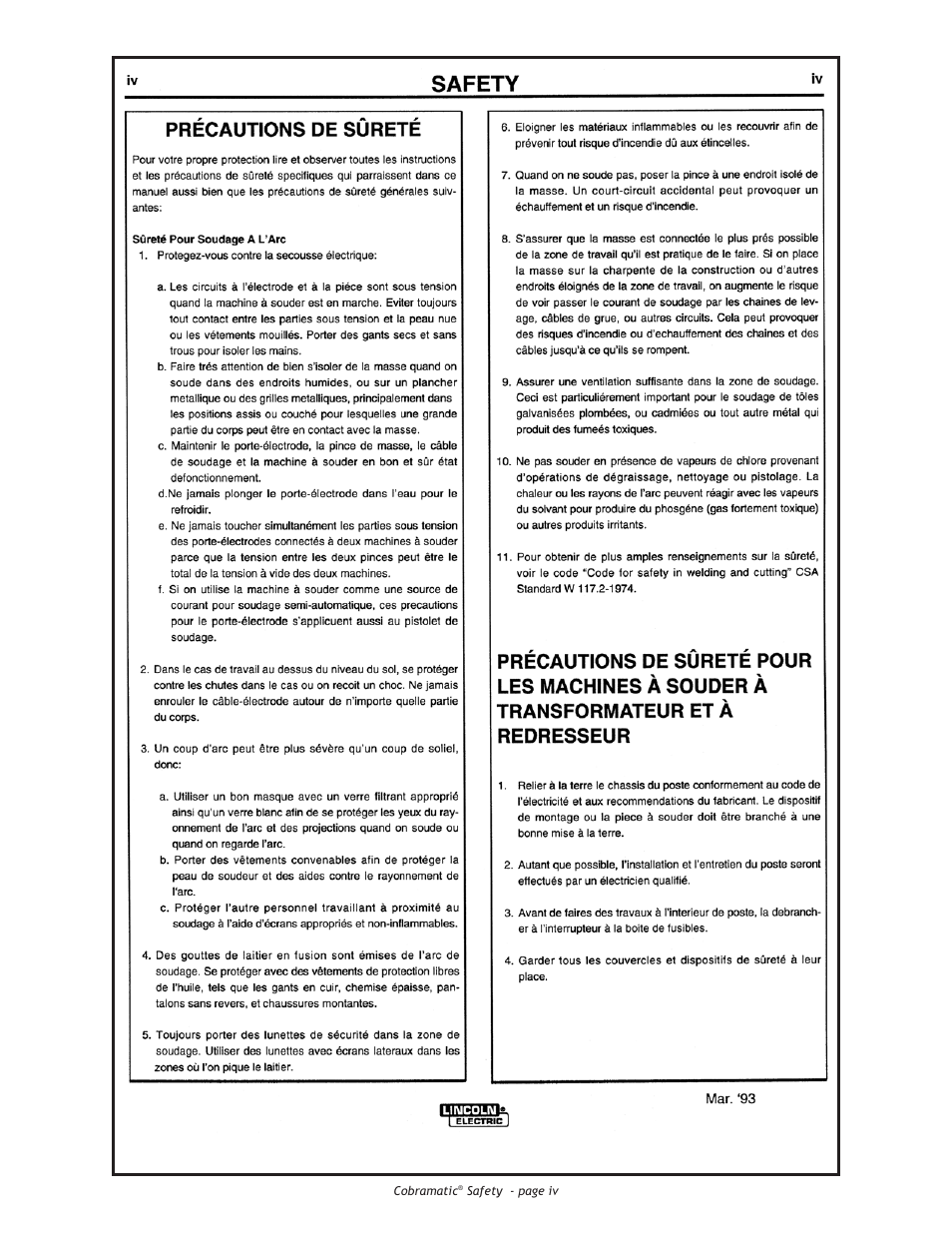 Lincoln Electric IM775 Cobramatic K2259-1 User Manual | Page 8 / 44