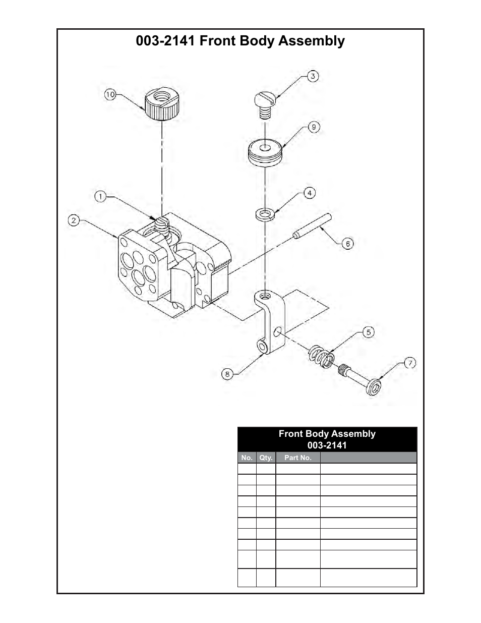 2141 front body assembly | Lincoln Electric IM774 CobraMAX K2252-1 & K2252-2 User Manual | Page 22 / 28