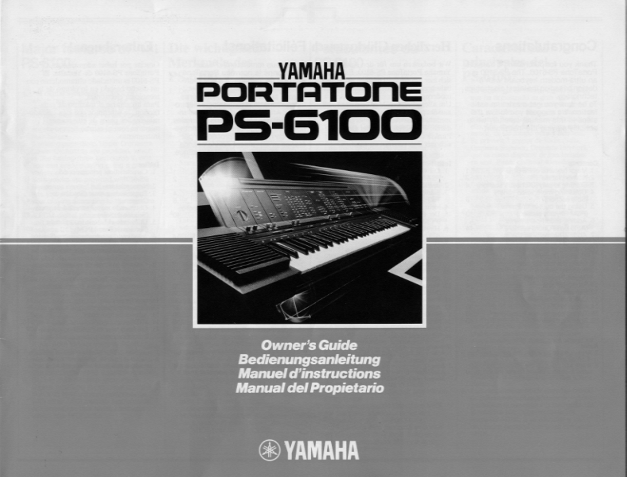 Yamaha PS-6100 User Manual | 44 pages