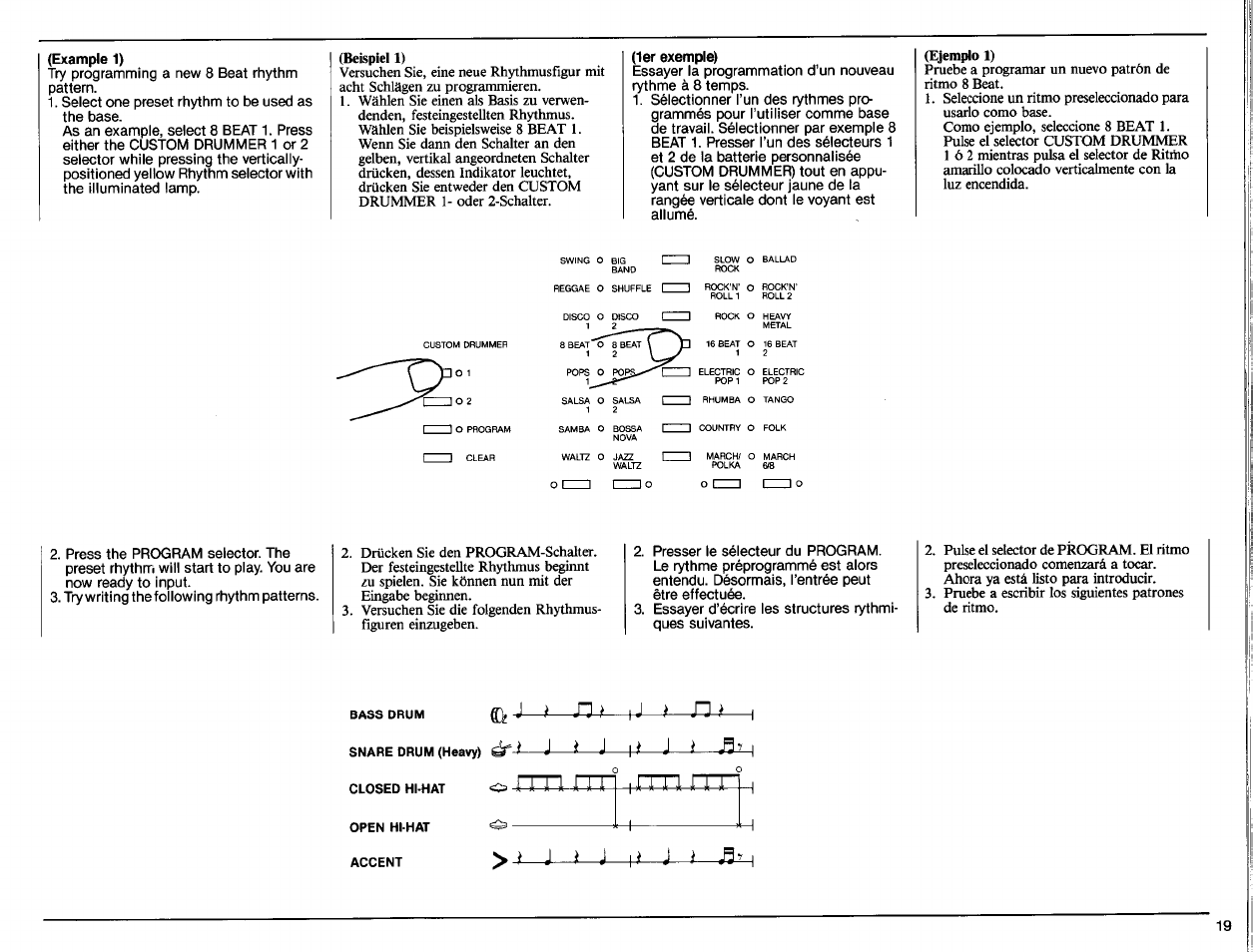 Example 1), 1er exemple) | Yamaha PS-6100 User Manual | Page 21 / 44