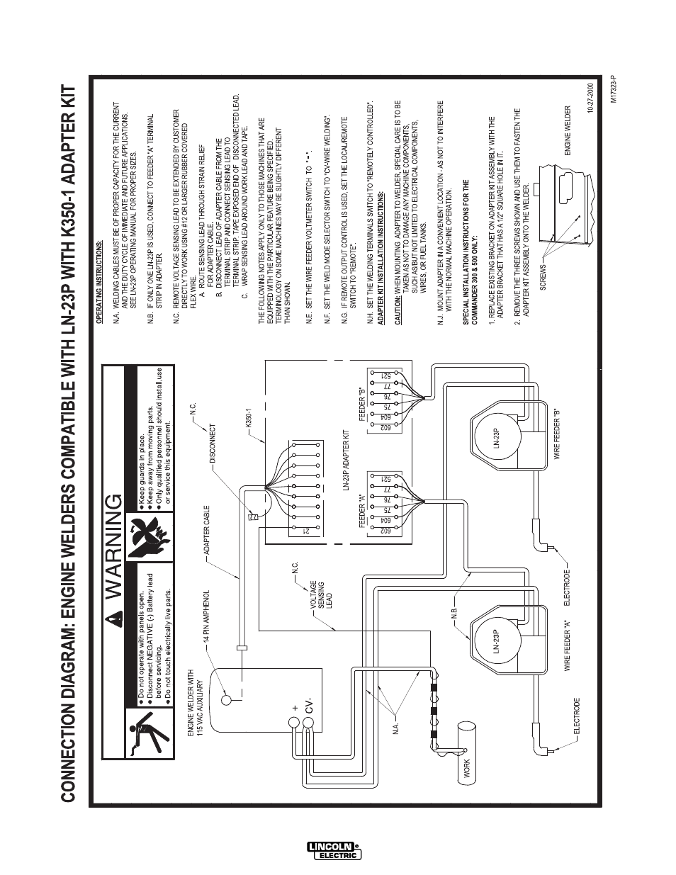 Diagrams, F-10, Connection diagram | Commander 300 | Lincoln Electric IM700 Commander 300 User Manual | Page 48 / 60