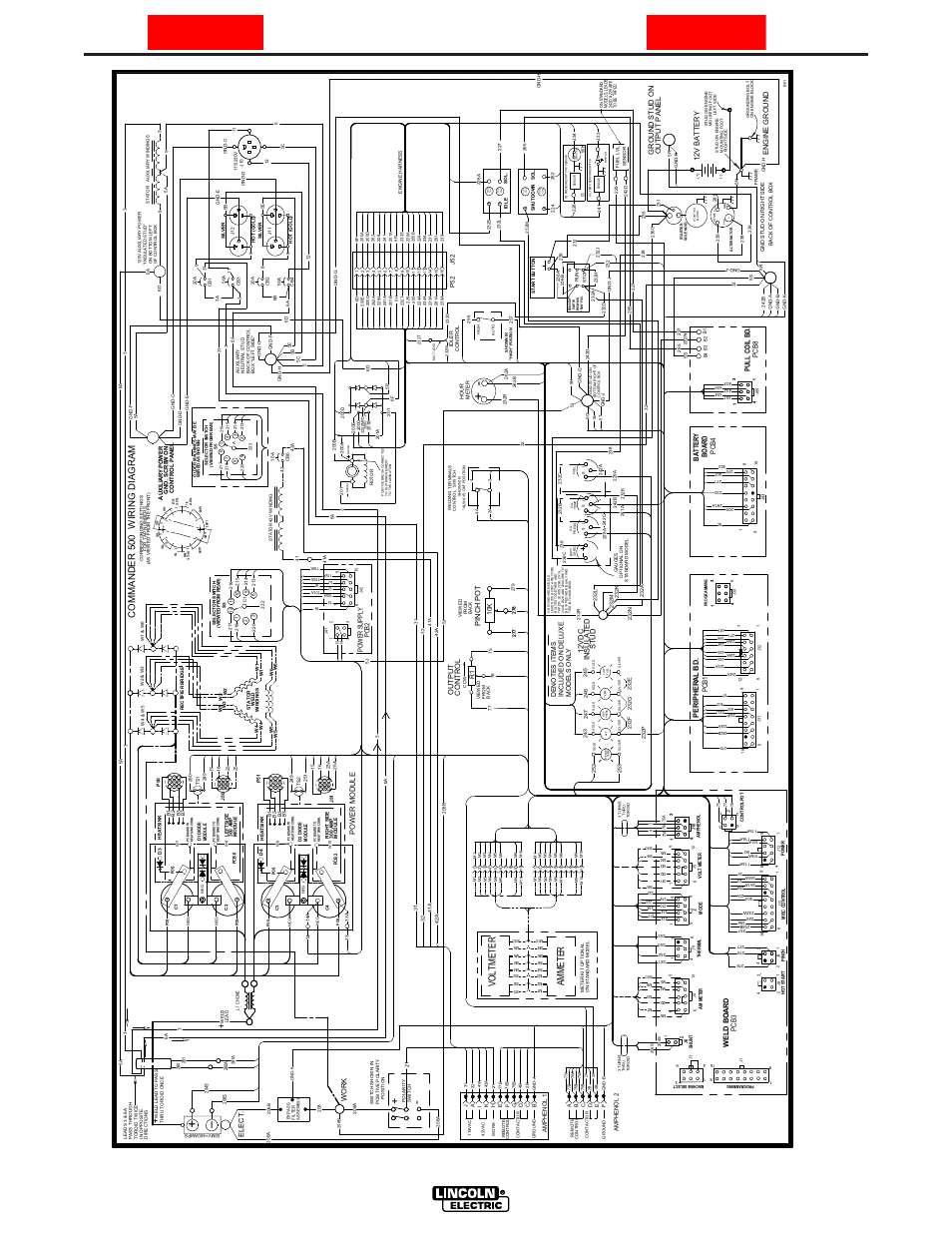 Diagrams, G3777, Comma n d er 500 w iri n g di ag r a m | Voltmeter amm ete r | Lincoln Electric IM699 Commander 500 User Manual | Page 38 / 56