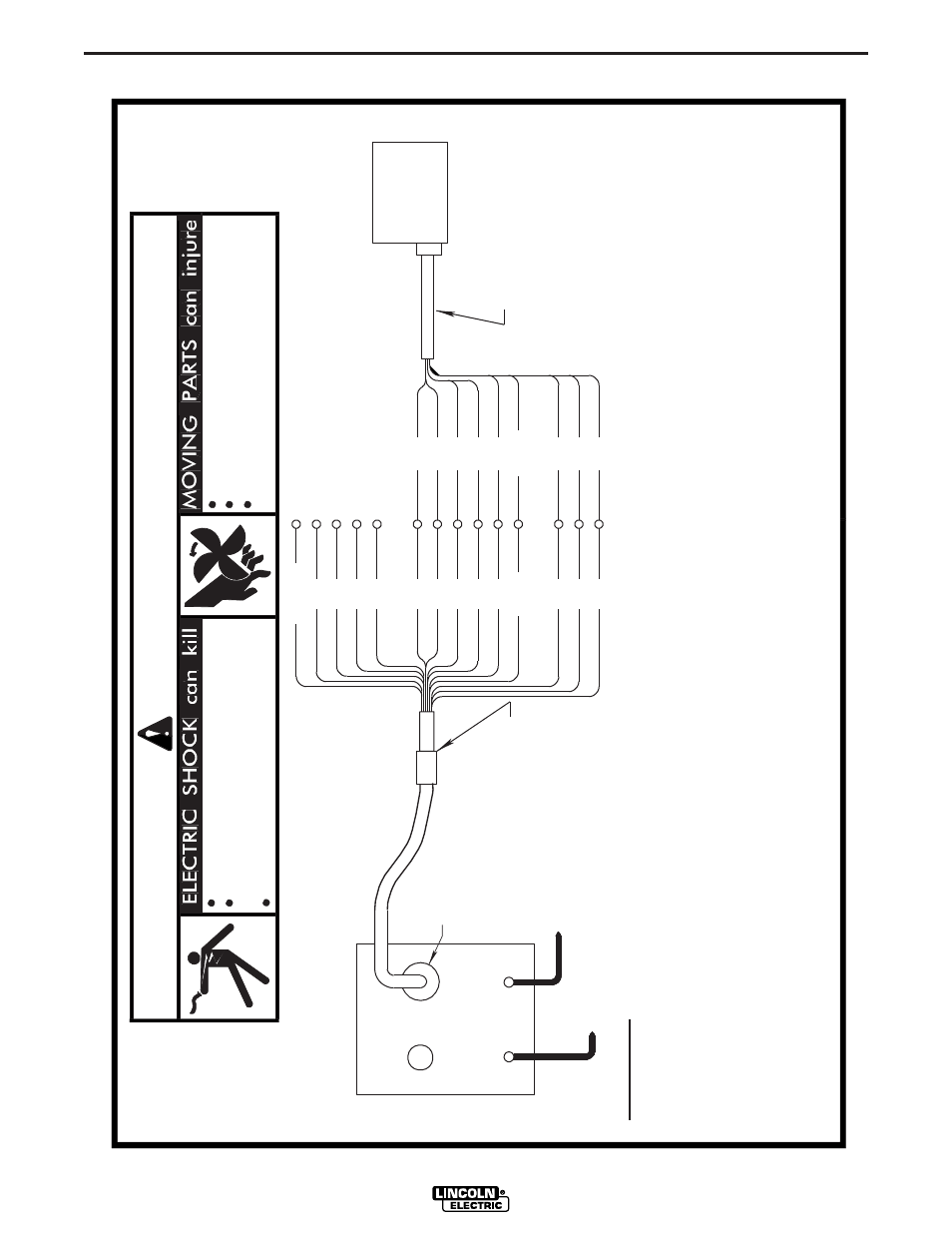 Warning, Diagrams, Connection diagram | Commander 500, Commander / k867 / ln-8 connection dia gram | Lincoln Electric IM699 Commander 500 User Manual | Page 43 / 56