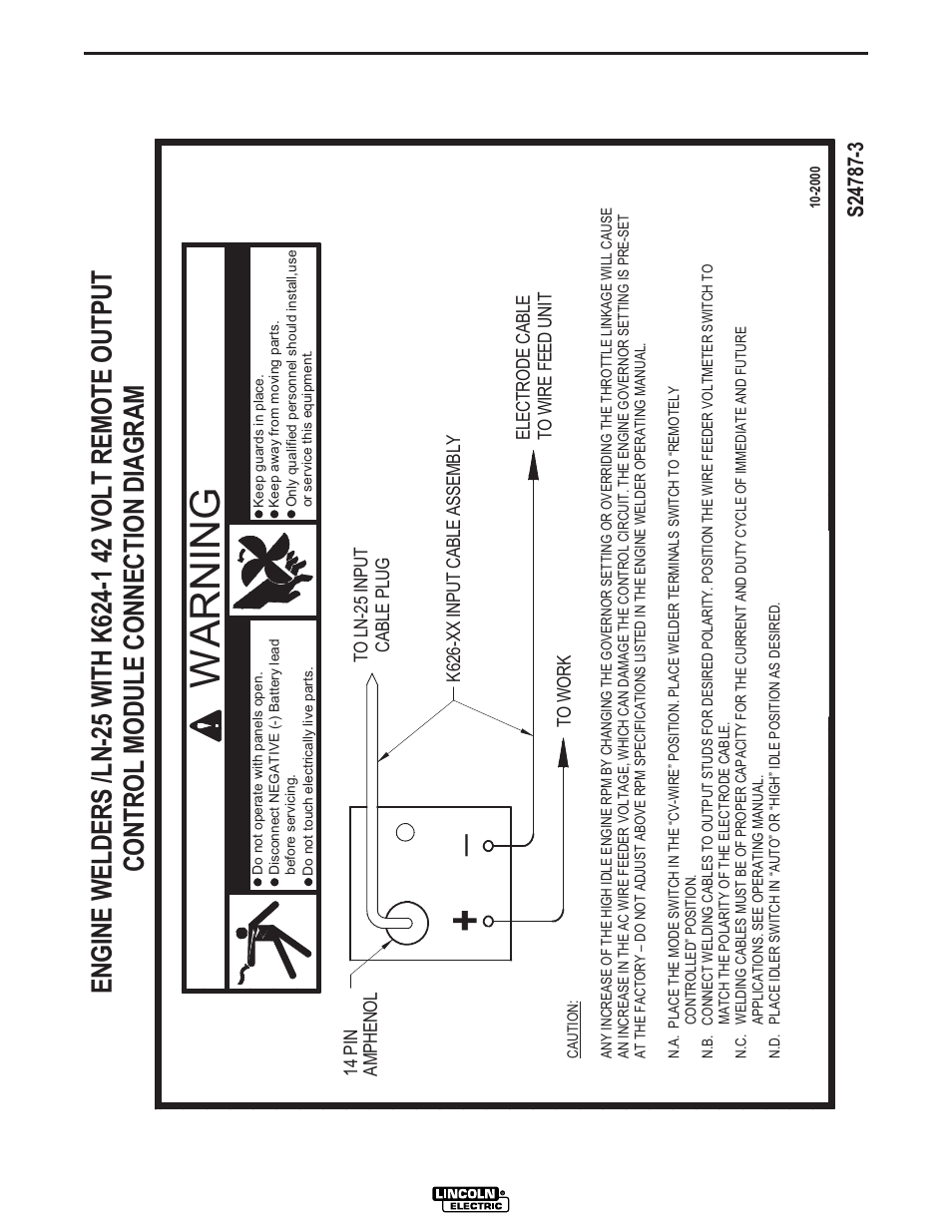 Wa r n in g, Diagrams | Lincoln Electric IM699 Commander 500 User Manual | Page 47 / 56