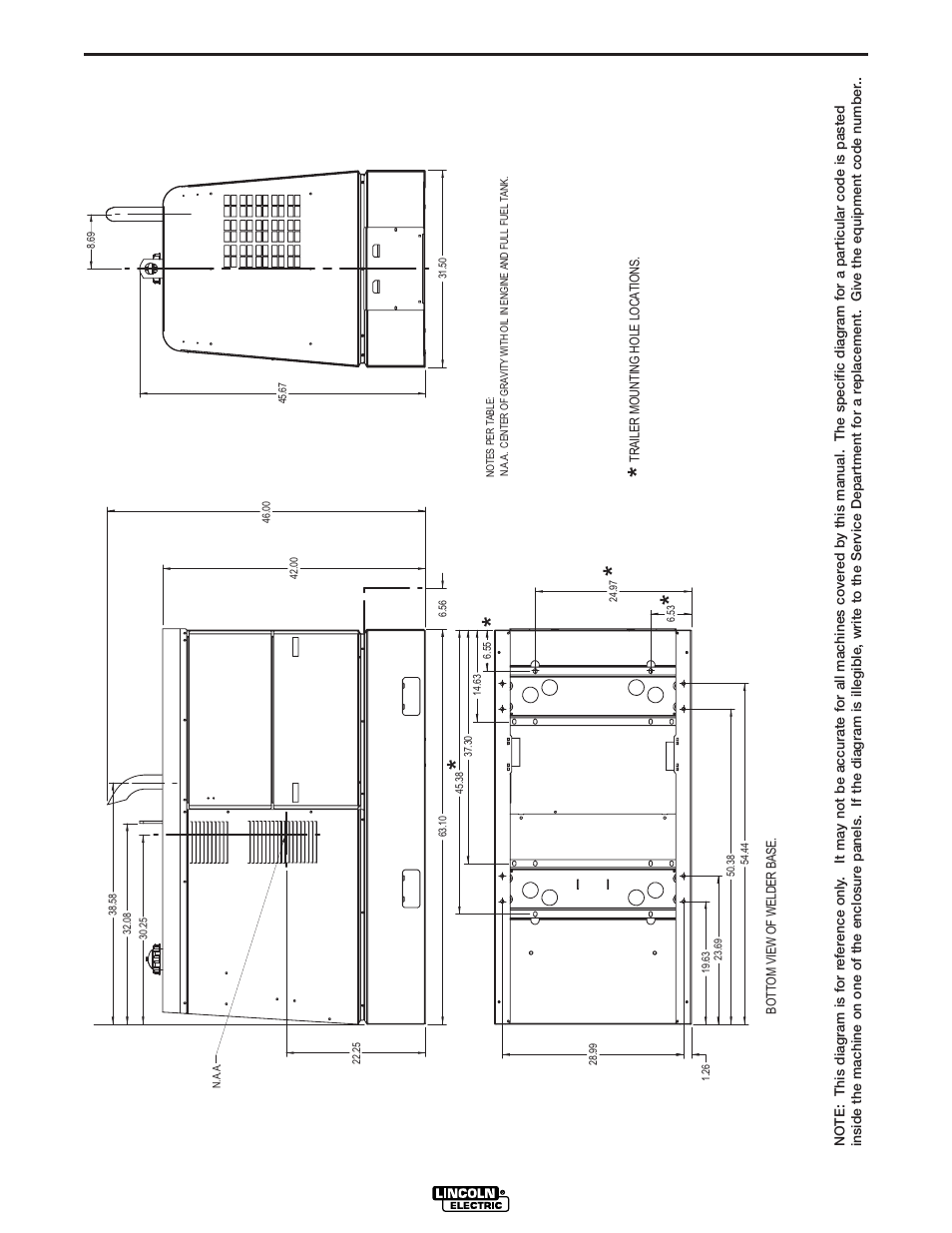 Diagrams, F-14, Dimension print | Lincoln Electric IM699 Commander 500 User Manual | Page 51 / 56