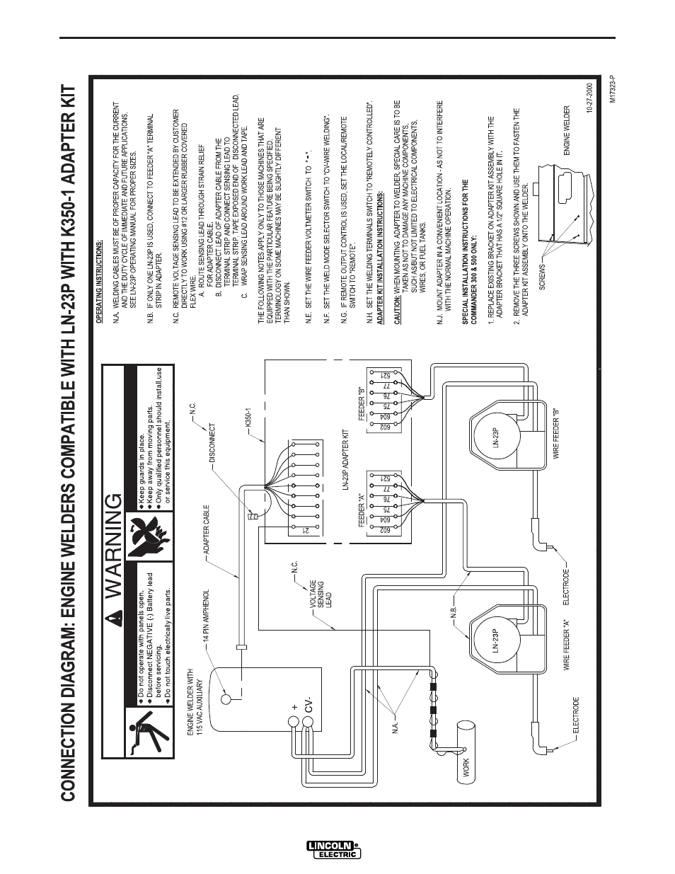 Diagrams, Connection diagram | Lincoln Electric IM763 Commander 500 User Manual | Page 43 / 56