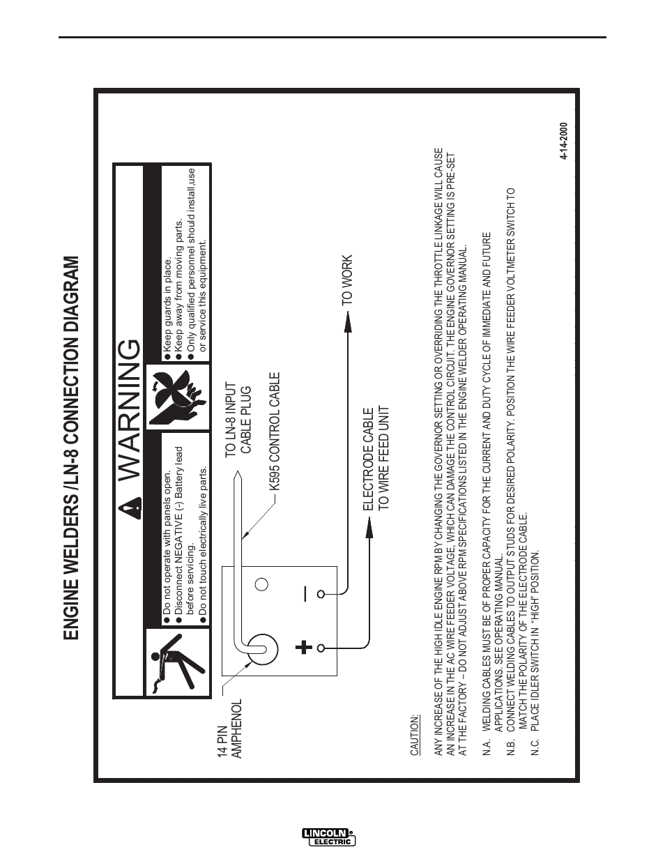 Wa r n in g, Diagrams | Lincoln Electric IM765 Commander 500 User Manual | Page 45 / 54