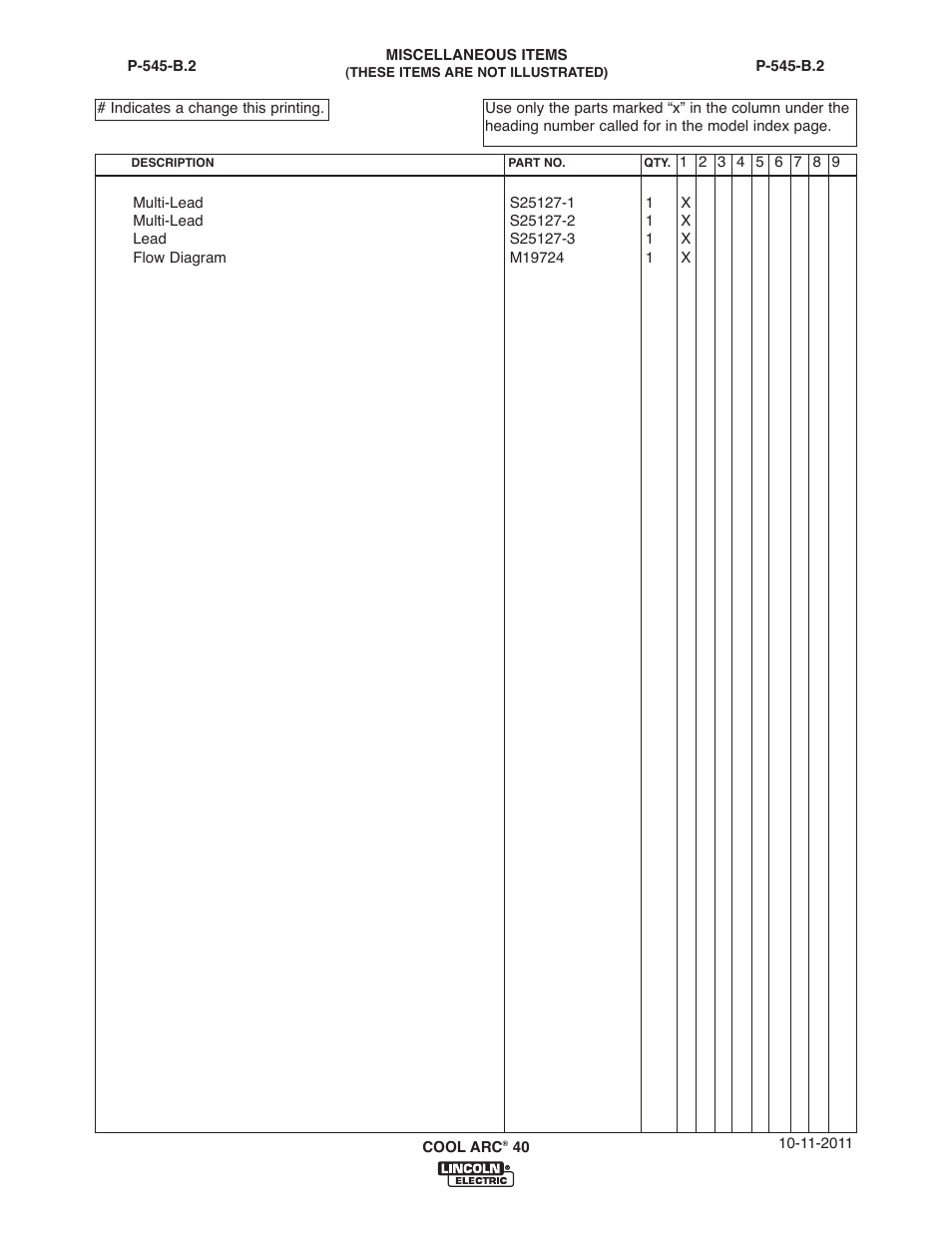 Lincoln Electric IM911 COOL ARC 40 STAND ALONE User Manual | Page 27 / 32