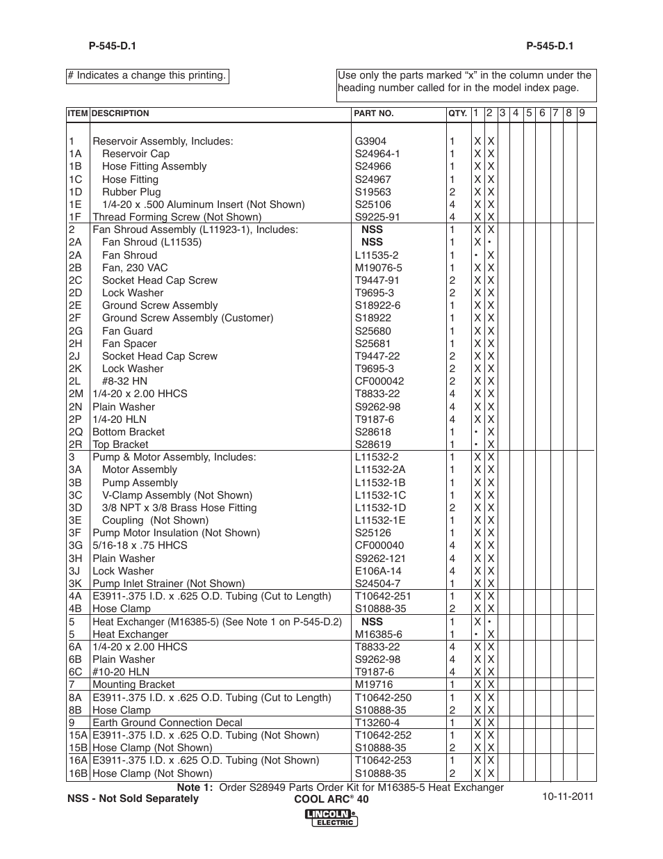 Lincoln Electric IM911 COOL ARC 40 STAND ALONE User Manual | Page 31 / 32