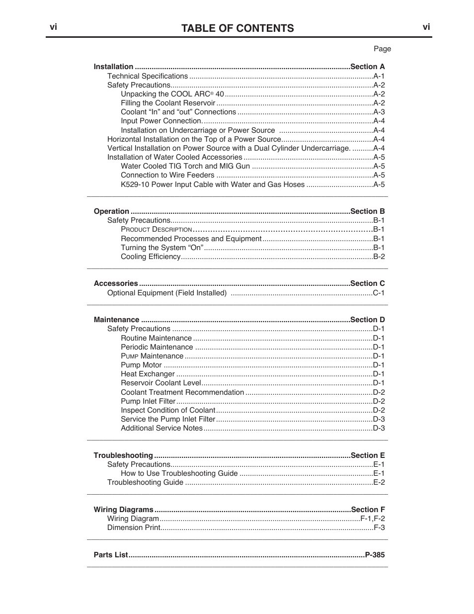 Lincoln Electric IM696 COOL ARC 40 STAND ALONE User Manual | Page 6 / 36