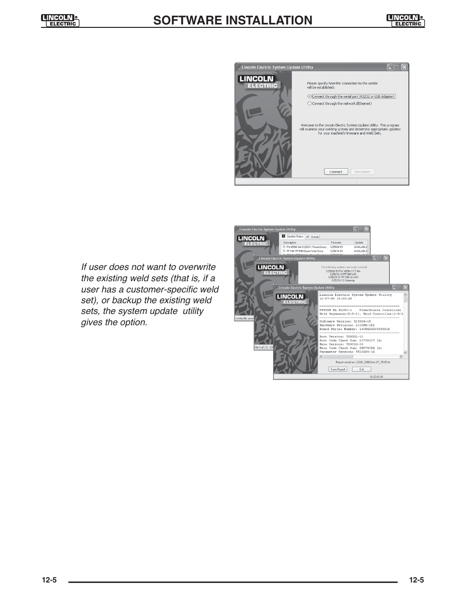 Software installation | Lincoln Electric IM946 CRUISER Digital Tractor User Manual | Page 116 / 128