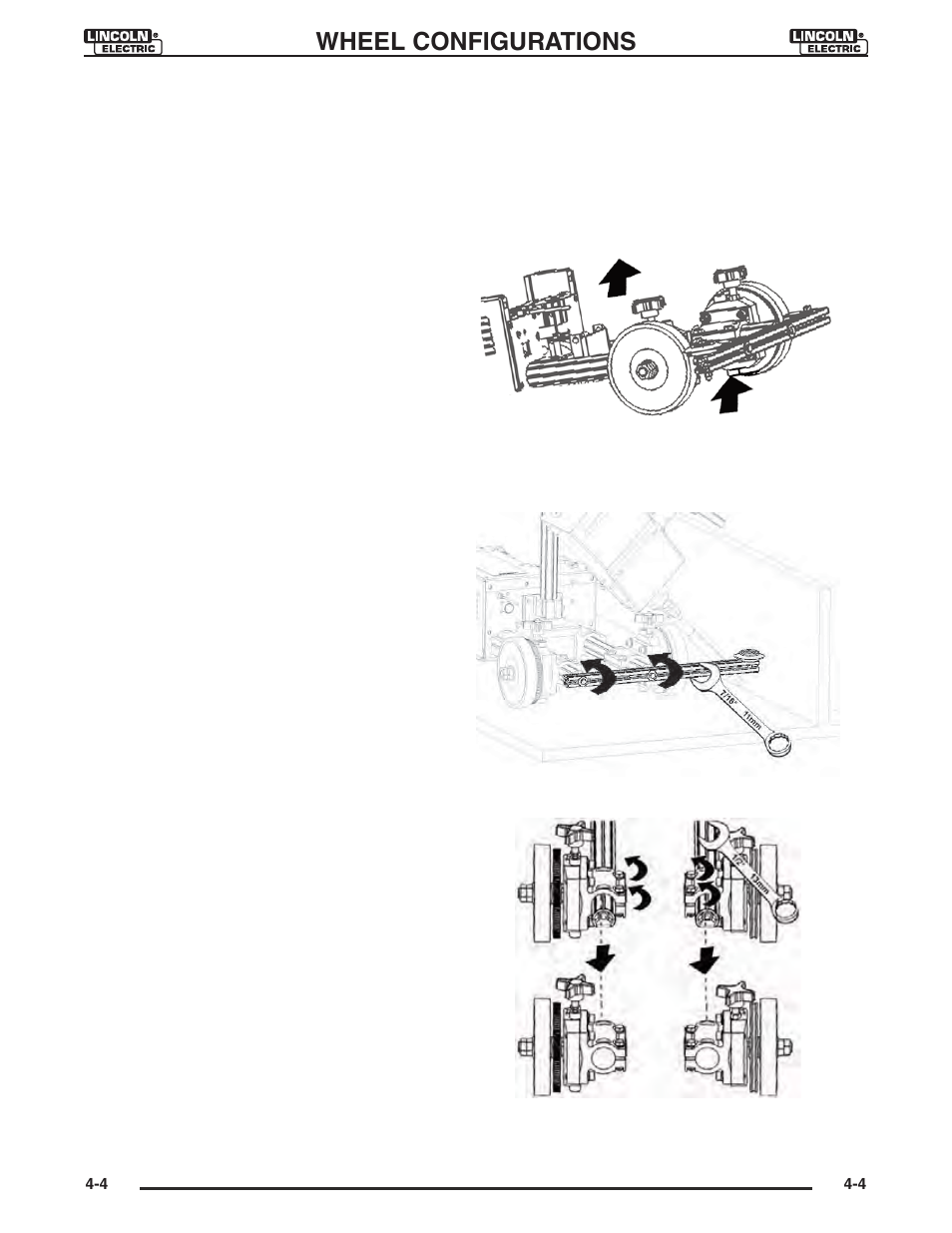 Manually steered, three-wheeled welding, Wheel configurations | Lincoln Electric IM946 CRUISER Digital Tractor User Manual | Page 47 / 128