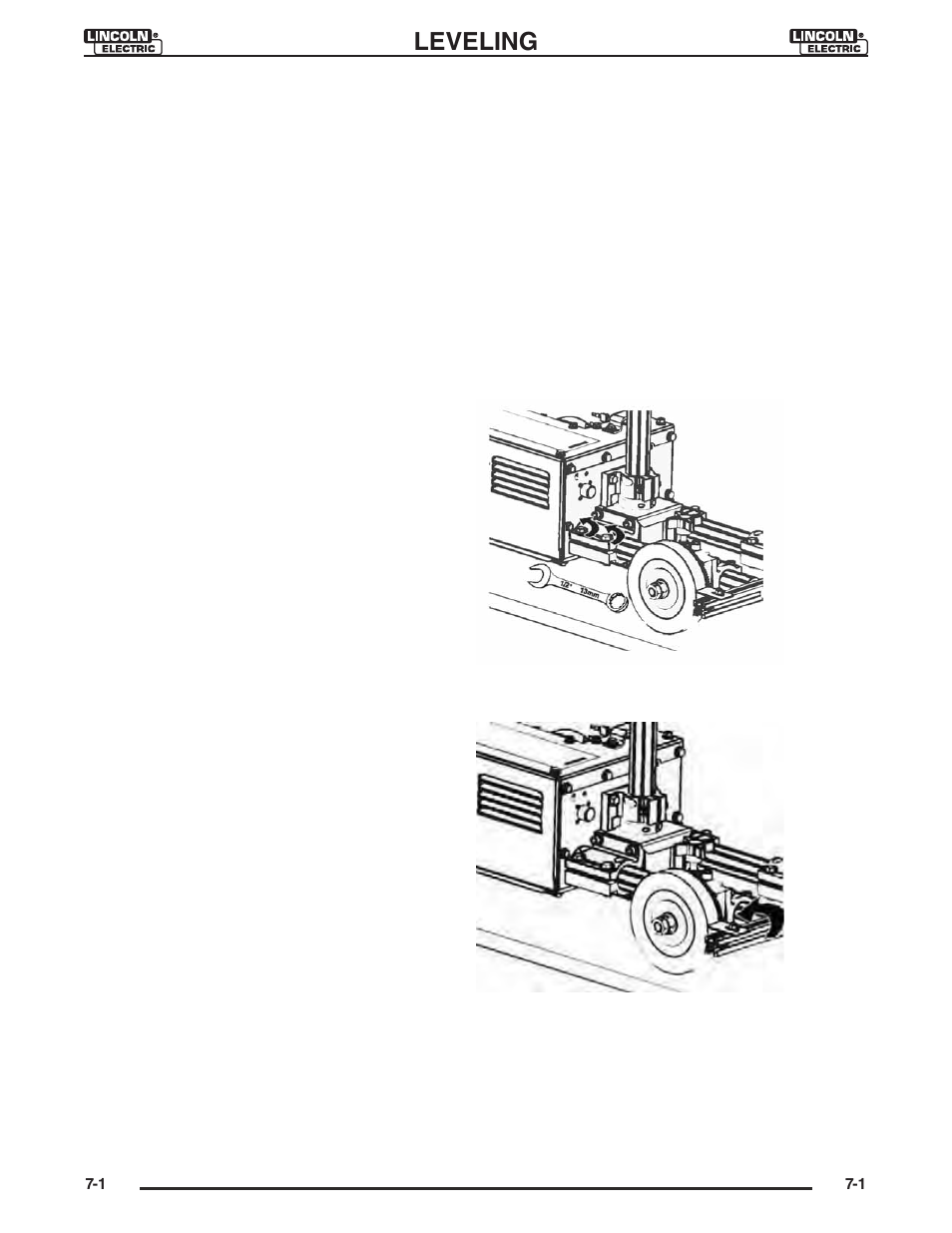 Leveling | Lincoln Electric IM946 CRUISER Digital Tractor User Manual | Page 56 / 128