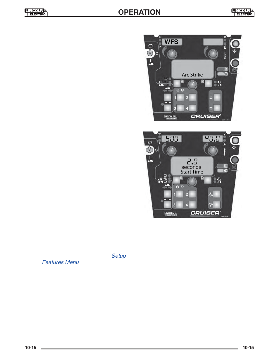 Operation | Lincoln Electric IM946 CRUISER Digital Tractor User Manual | Page 92 / 128