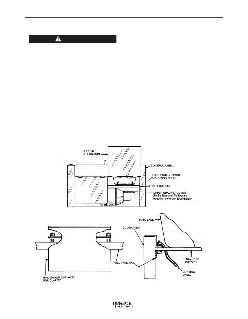 Installation, Warning | Lincoln Electric IM852 CV ADAPTER User Manual | Page 10 / 30