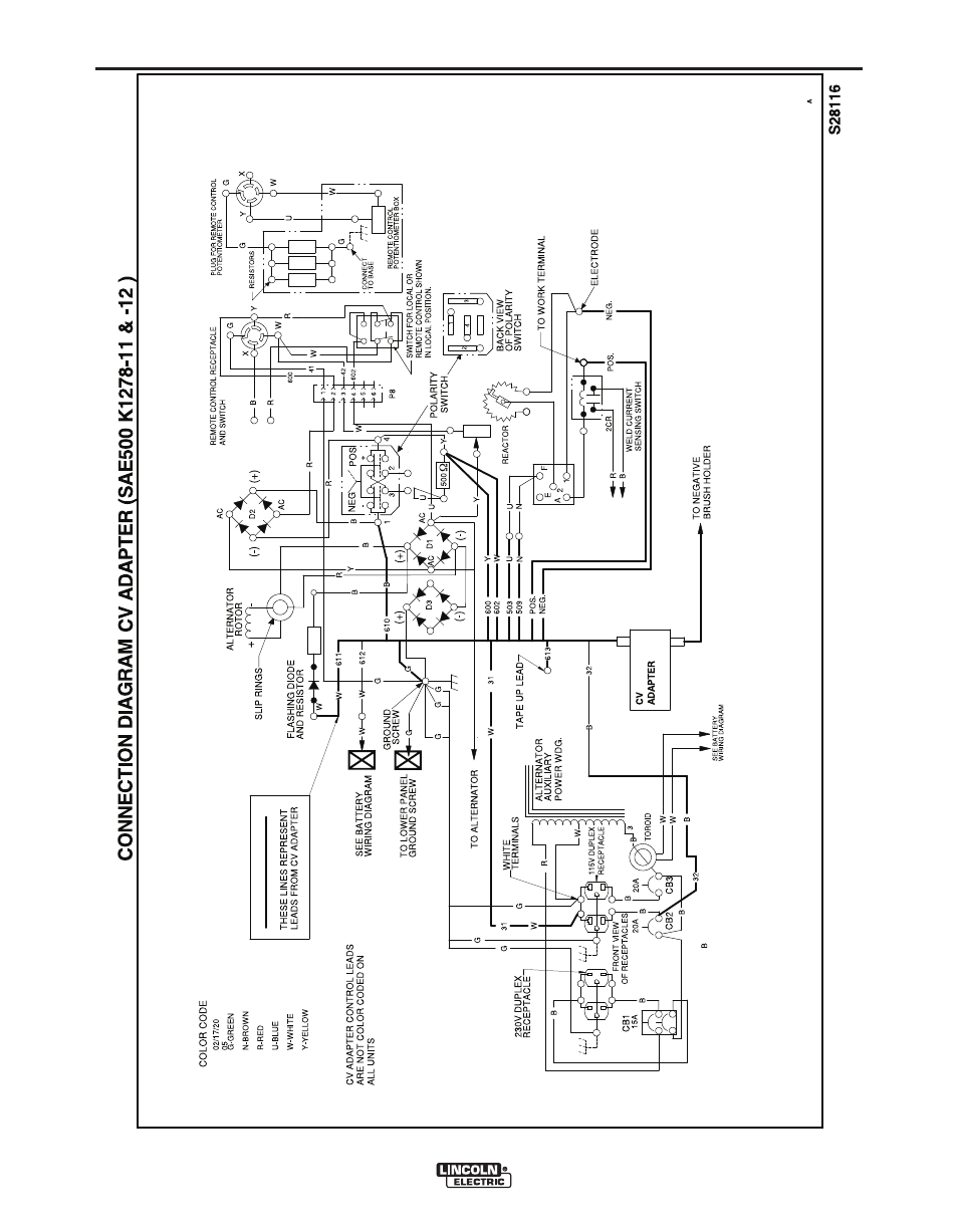 Diagrams | Lincoln Electric IM852 CV ADAPTER User Manual | Page 22 / 30