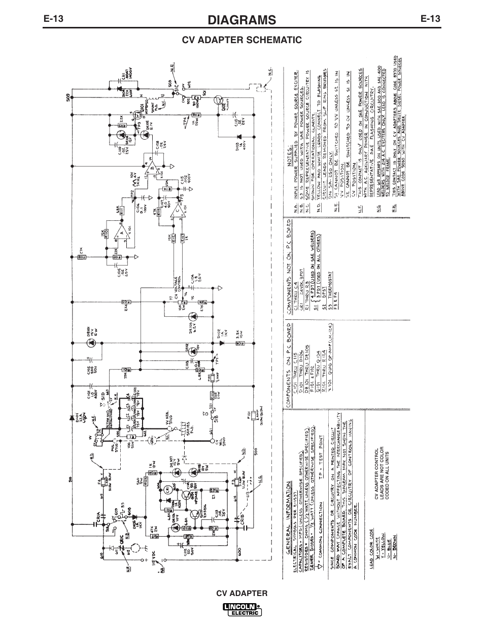 Diagrams | Lincoln Electric IM309 CV ADAPTER User Manual | Page 42 / 46