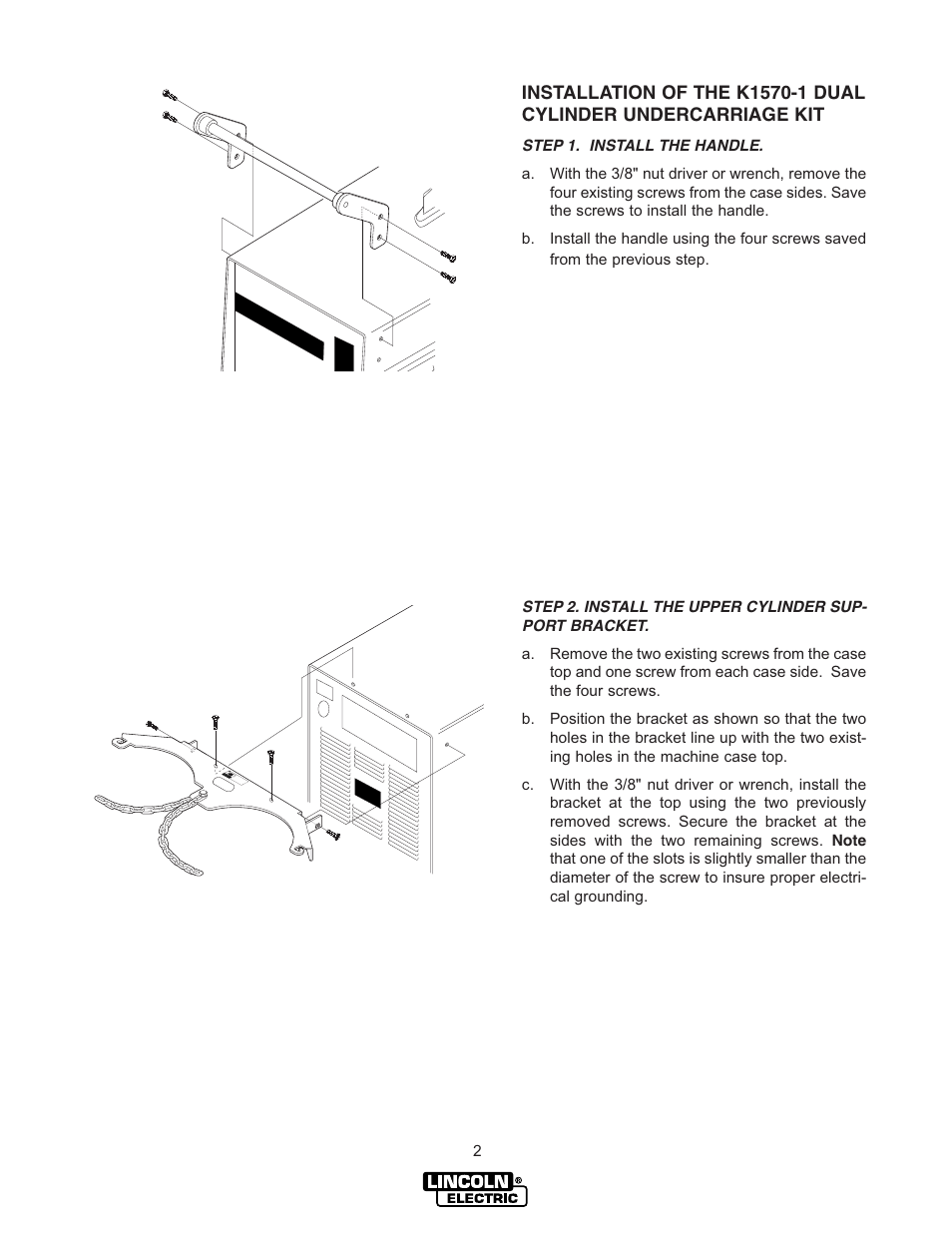 Lincoln Electric IM600 CYLINDER UNDERCARRIAGE KIT K1570-1 User Manual | Page 2 / 4