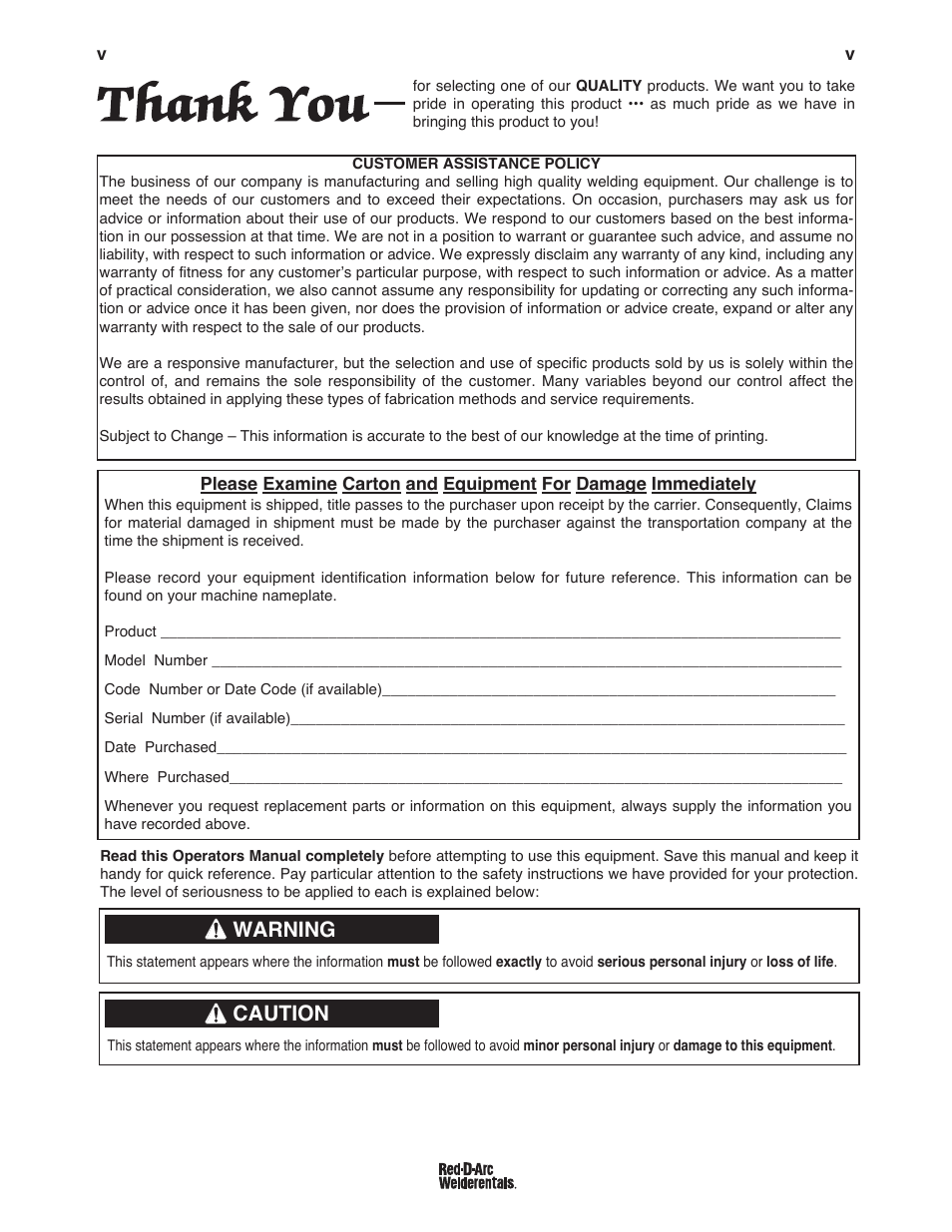 Lincoln Electric IM663 RED-D-ARC D300K 3+3 User Manual | Page 6 / 34