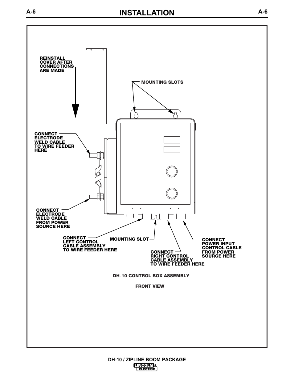 Installation | Lincoln Electric IM596-4 DH-10 ZIPLINE BOOM PACKAGE K1521-2_-3_-5_-6 User Manual | Page 10 / 23