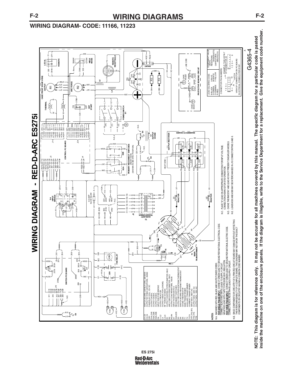 Wiring diagrams | Lincoln Electric IM803 RED-D-ARC ES 275i User Manual | Page 26 / 32