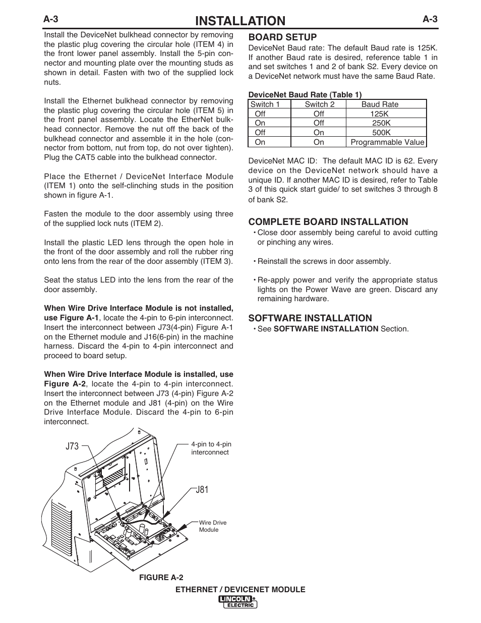 Installation | Lincoln Electric IM840 ETHERNET_DEVICENET MODULE K2436-1 User Manual | Page 10 / 32