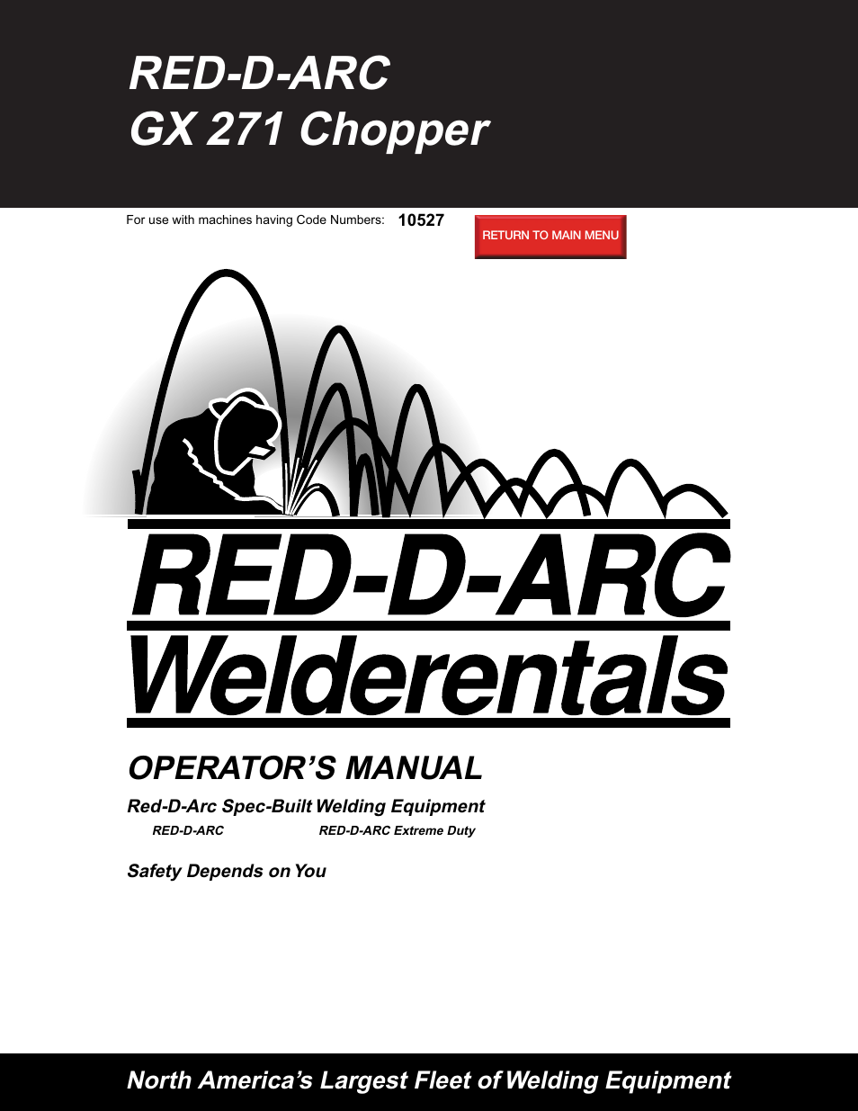 Lincoln Electric IM603 RED-D-ARC GX 271 Chopper User Manual | 47 pages