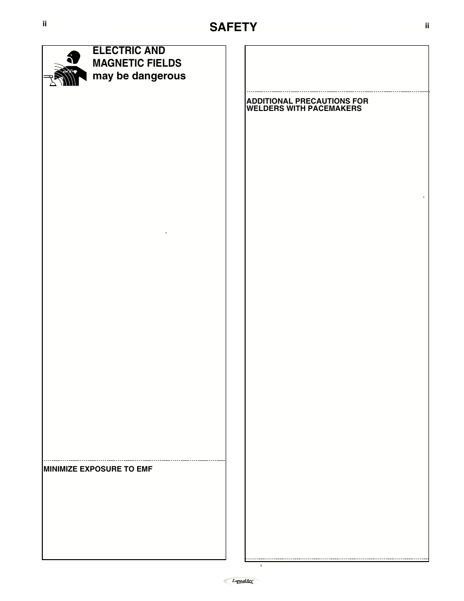 Safety, Electric and magnetic fields may be dangerous | Lincoln Electric IM711 HANDY MIG 170i User Manual | Page 3 / 45