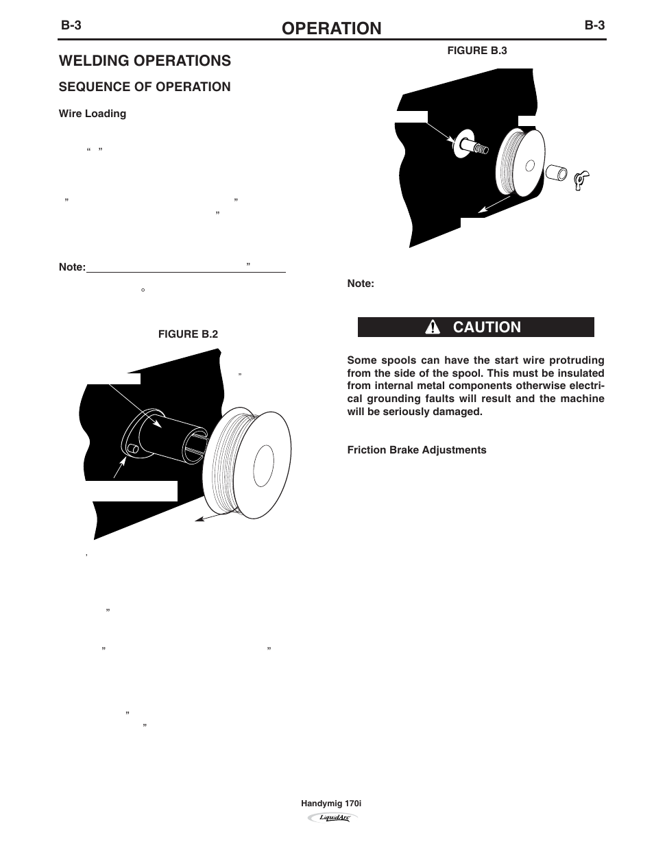 Operation, Welding operations, Caution | Lincoln Electric IM796 HANDY MIG 170i User Manual | Page 18 / 36