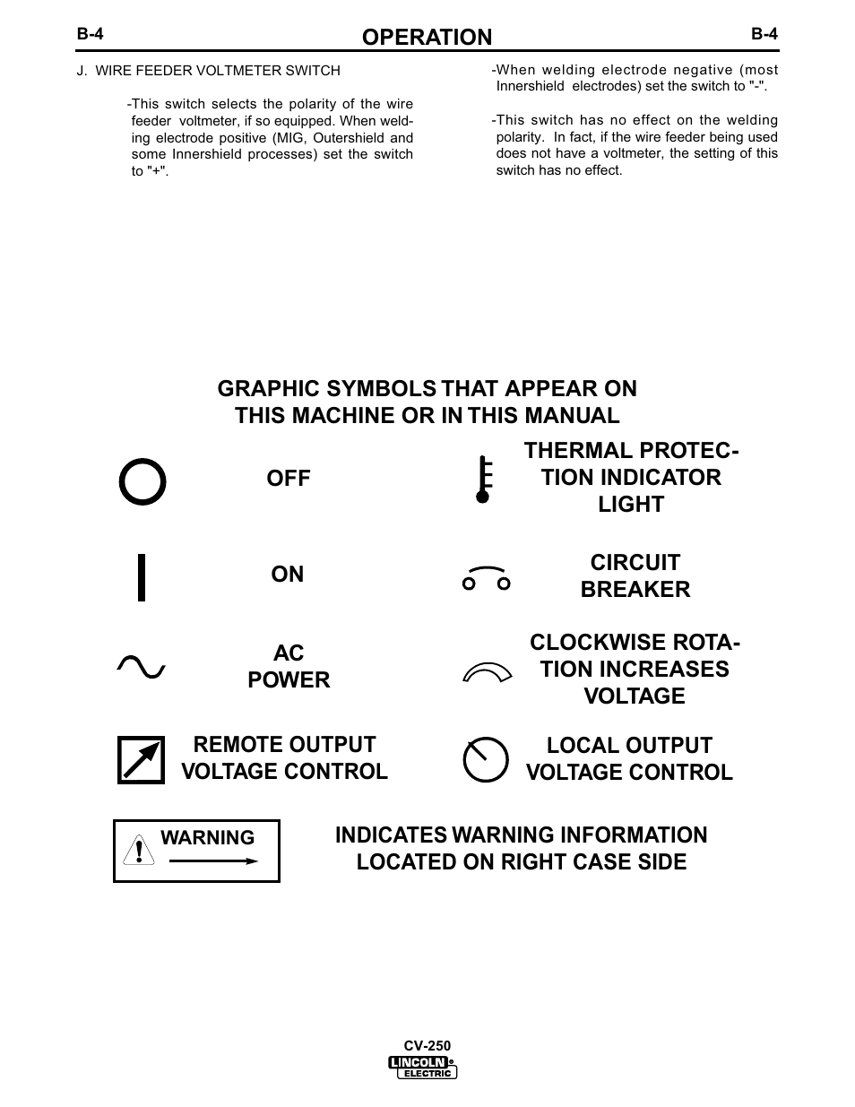 Lincoln Electric IM505 IDEALARC CV-250 User Manual | Page 15 / 42