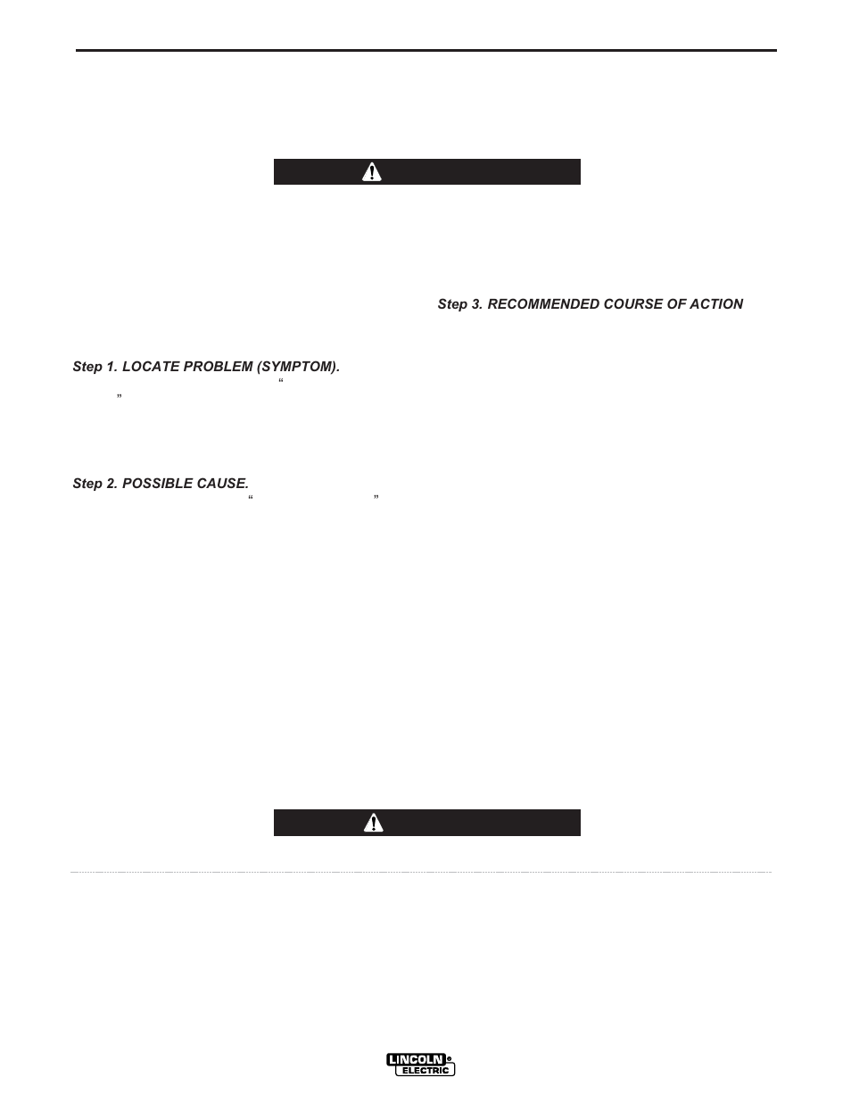 Troubleshooting, Caution, How to use troubleshooting guide | Warning | Lincoln Electric IM770 IDEALARC CV-525 User Manual | Page 26 / 36