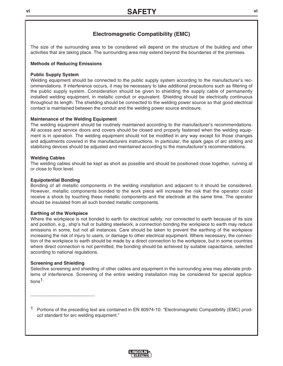 Safety | Lincoln Electric IM570 IDEALARC CV-655 User Manual | Page 7 / 47