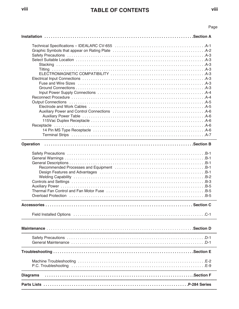 Lincoln Electric IM570 IDEALARC CV-655 User Manual | Page 9 / 47