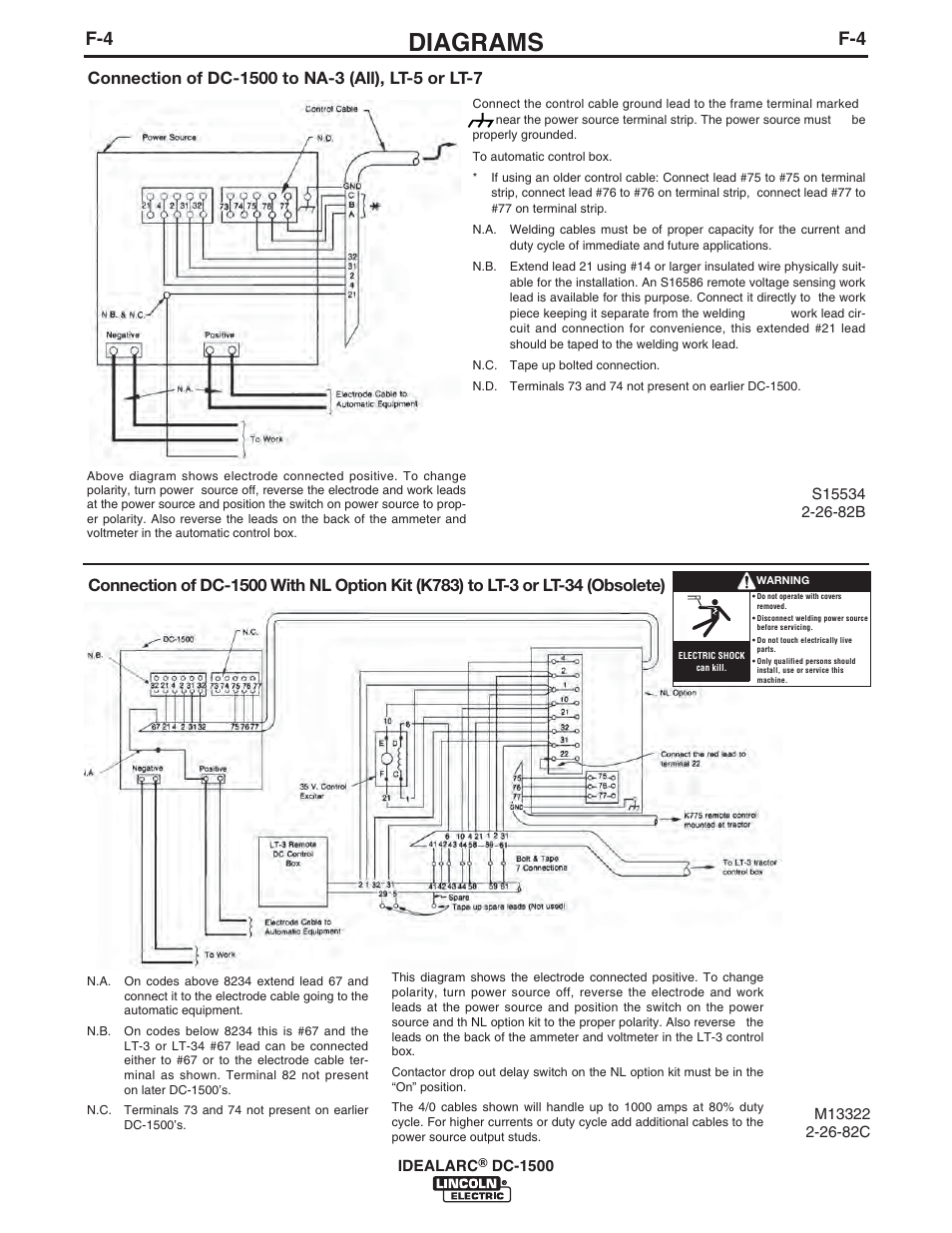 Diagrams | Lincoln Electric IM318 IDEALARC DC1500 User Manual | Page 26 / 27