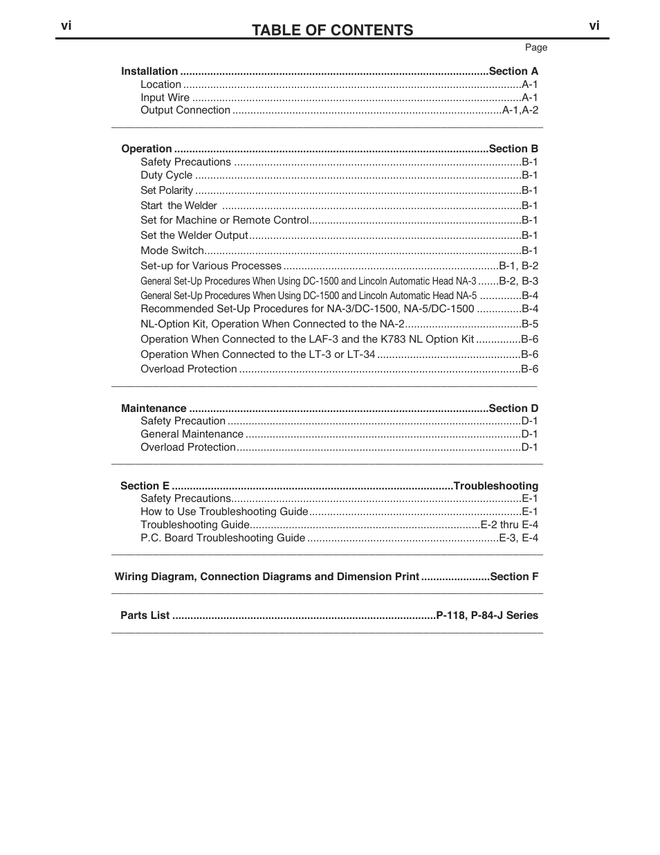 Lincoln Electric IM318 IDEALARC DC1500 User Manual | Page 7 / 27