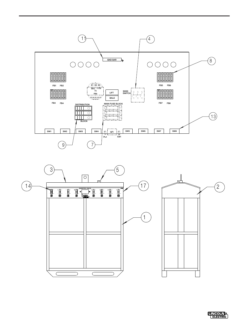Parts, General assembly k912 series steel racks (8), Invertec racks - 13 | Lincoln Electric IM512 INVERTEC RACKS User Manual | Page 20 / 32