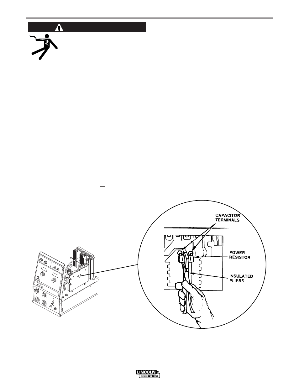 Maintenance, Warning, Input filter capacitor discharge procedure | Lincoln Electric IM904 INVERTEC STT II User Manual | Page 22 / 38