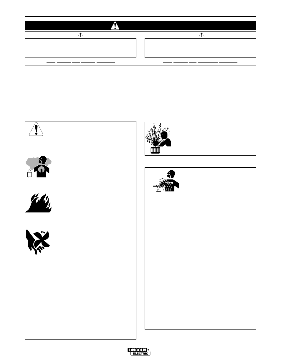 Warning, Safety, For engine powered equipment | Electric and magnetic fields may be dangerous | Lincoln Electric IM585 INVERTEC V-130-S User Manual | Page 2 / 25