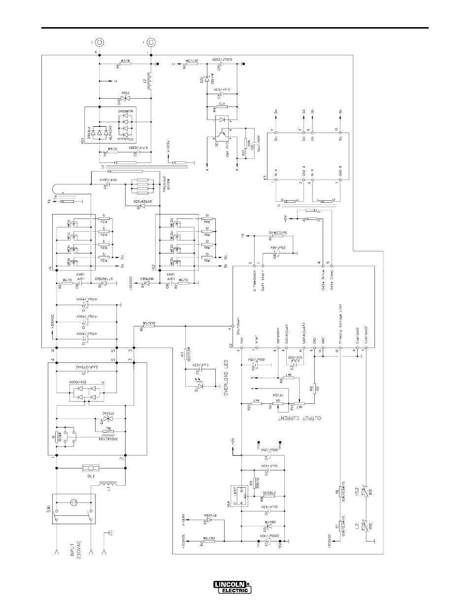 Diagrams, Inver tec v130-s wiring dia gram | Lincoln Electric IM585 INVERTEC V-130-S User Manual | Page 21 / 25