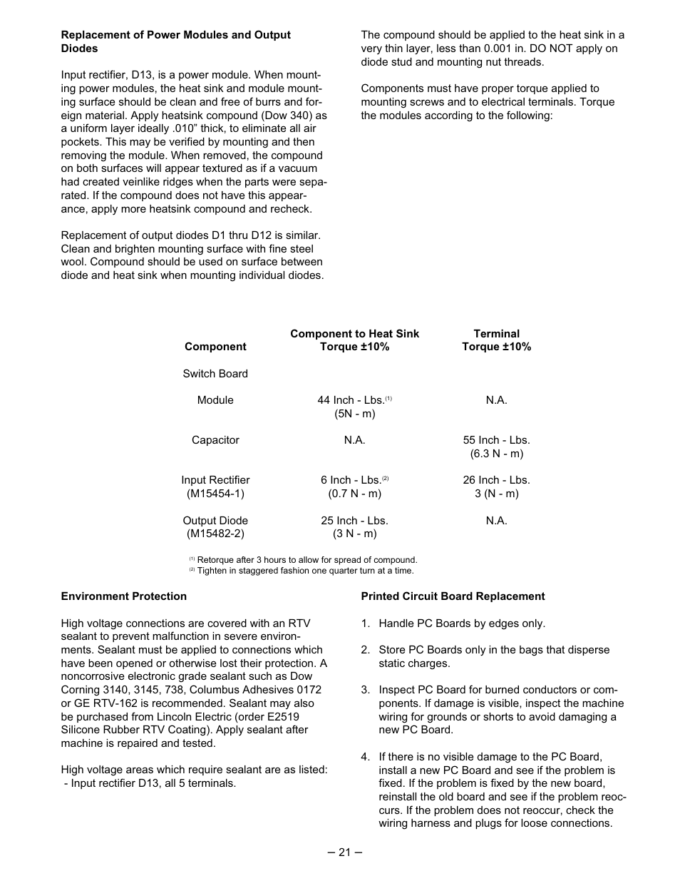 Lincoln Electric IM526 INVERTEC V300-Pro User Manual | Page 21 / 40
