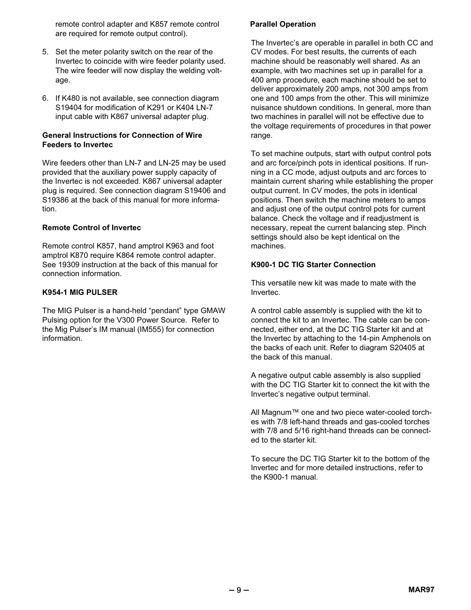 Lincoln Electric IM526 INVERTEC V300-Pro User Manual | Page 9 / 40