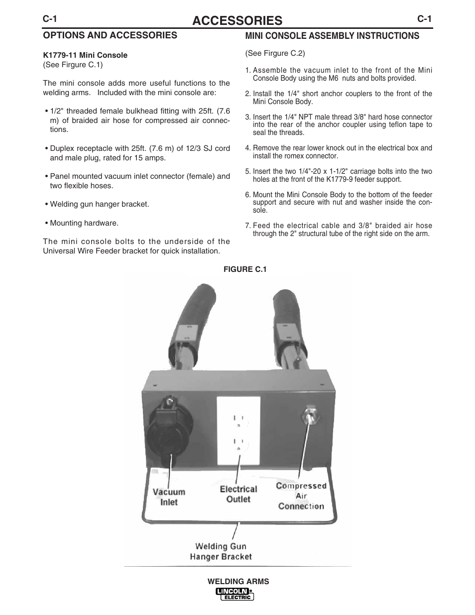 Accessories | Lincoln Electric IM886 Welding Arms User Manual | Page 17 / 28