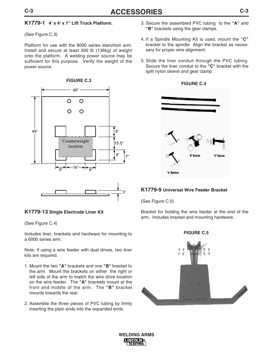 Accessories | Lincoln Electric IM886 Welding Arms User Manual | Page 19 / 28