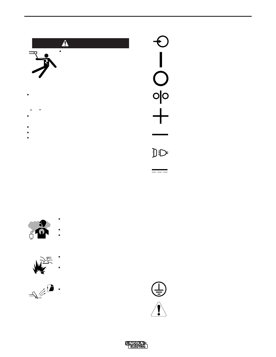 Operation, Warning safety precautions | Lincoln Electric IM733 LN-15 WIRE FEEDER User Manual | Page 13 / 34