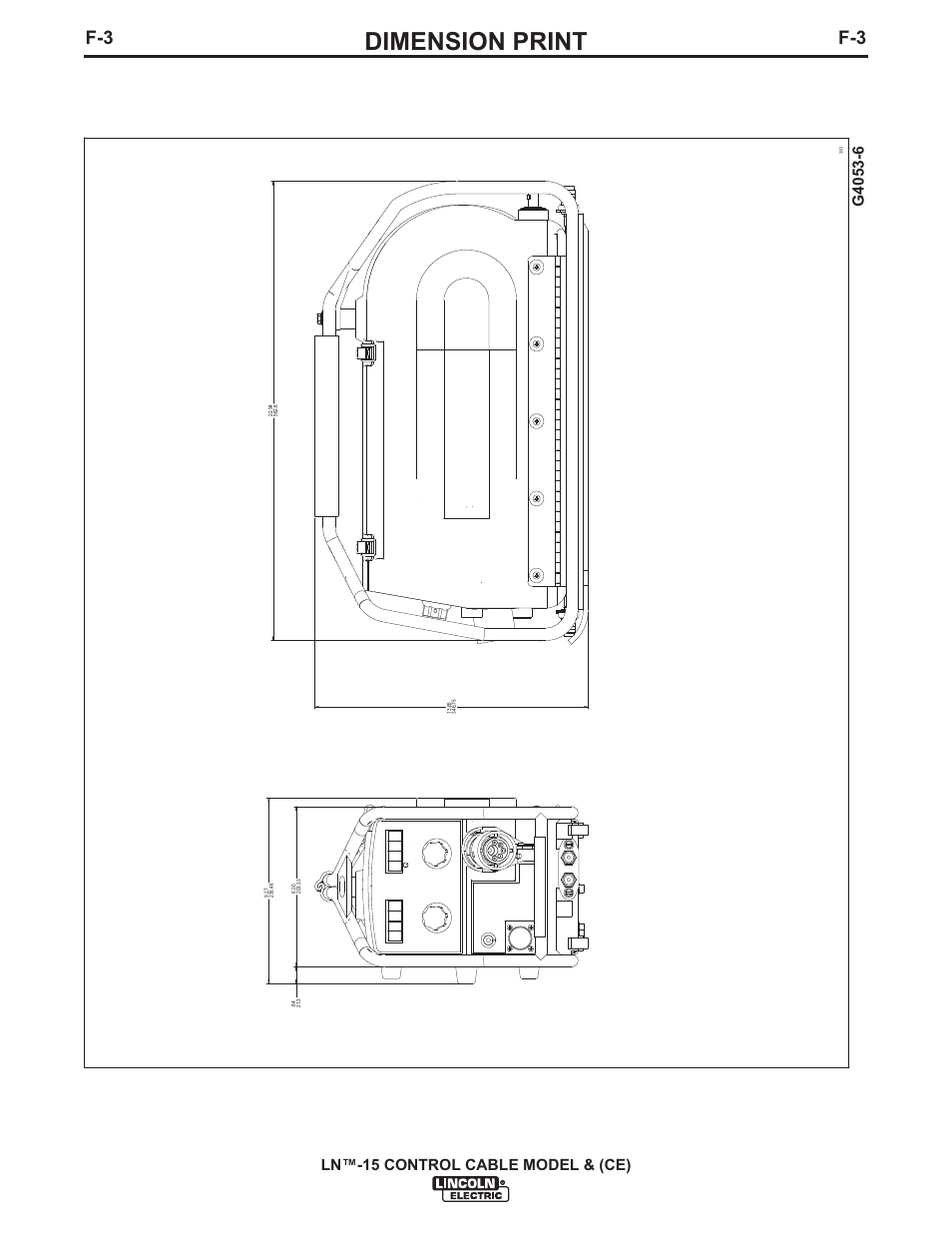 Dimension print | Lincoln Electric IM824 LN-15 WIRE FEEDER User Manual | Page 33 / 36