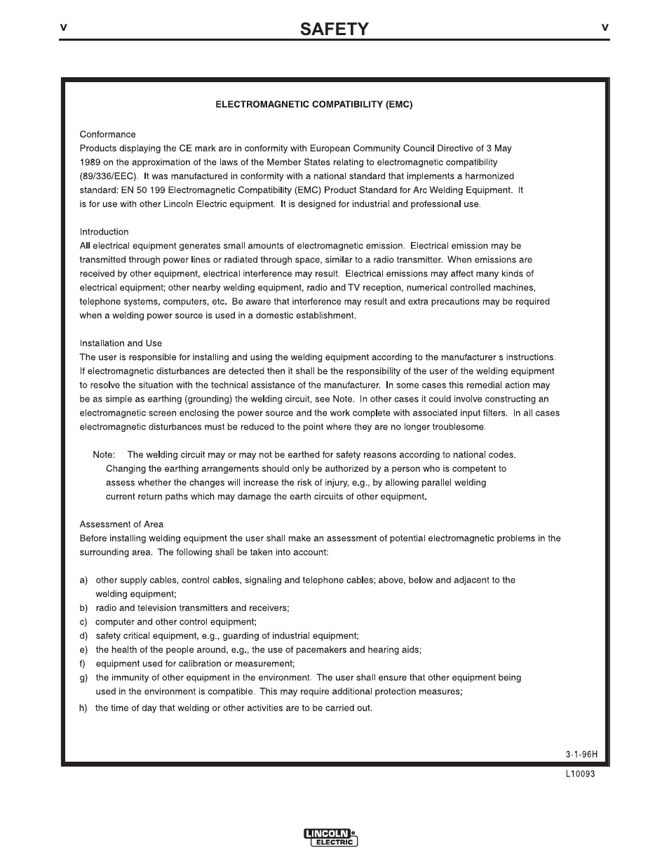 Safety | Lincoln Electric IM824 LN-15 WIRE FEEDER User Manual | Page 6 / 36